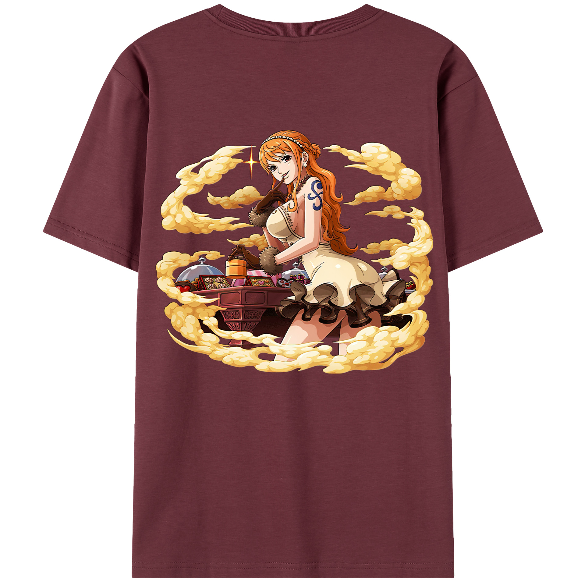 ワンピース ナミ ONE PIECE Nami 綿100％半袖Tシャツ（背面プリント）